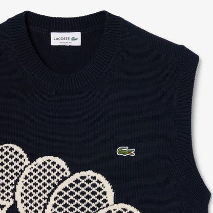 Cotton Jacquard Sweater Vest